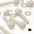 50x Natural Nylon Slotted Knurled Thumbscrews M6 x 30mm, Nuts & Washers