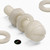 50x Natural, Nylon Plastic, Thumbscrews, M6x30mm, knurled, Nuts, Washers & Bolts