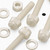 50x Natural Nylon Slotted Knurled Thumbscrews M6 x 30mm, Nuts & Washers