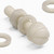50x Natural, Nylon Plastic, Thumbscrews, M6x30mm, knurled, Nuts, Washers & Bolts