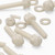 50x Natural Nylon Slotted Knurled Thumbscrews M6 x 30mm, Nuts & Washers