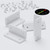 4x v2, 5mm thickness, Angled L Brackets, Polished White Acrylic + 20x M5 Bolts - (Right Angle Bracket)