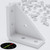 4x V3 5 mm Corner Brackets, White Acrylic + 20x M5 Bolts