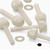 50x Natural, Nylon Plastic, Thumbscrews, M3 x 20 mm, knurled, Nuts, Washers & Bolts