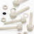 50x Natural Nylon Slotted Knurled Thumbscrews M3 x 20mm, Nuts & Washers