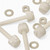 50x Natural Nylon Slotted Knurled Thumbscrews M3 x 20mm, Nuts & Washers