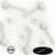 50x Natural, Nylon Plastic, Thumbscrews, M3 x 20mm, knurled, Nuts, Washers & Bolts