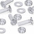 50x Clear Acrylic Countersunk Screws & Bolts M3 x 10mm, Nuts & Washers