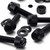 50x Black Nylon Slotted Knurled Thumbscrews M5 x 20mm, Nuts & Washers