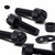 50x Black, Nylon Plastic, Thumbscrews, M5 x 20mm, knurled, Nuts, Washers & Bolts