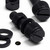 50x Black Nylon Slotted Knurled Thumbscrews M5 x 20mm, Nuts & Washers