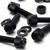 50x Black Nylon Slotted Knurled Thumbscrews M5 x 20mm, Nuts & Washers