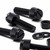 50x Black, Nylon Plastic, Thumbscrews, M5 x 20 mm, knurled, Nuts, Washers & Bolts