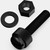 50x Black, Nylon Plastic, Thumbscrews, M5 x 20mm, knurled, Nuts, Washers & Bolts