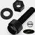 50x Black, Nylon Plastic, Thumbscrews, M5 x 20mm, knurled, Nuts, Washers & Bolts