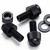 50x Black, Nylon Plastic, Thumbscrews, M5 x 10 mm, knurled, Nuts, Washers & Bolts