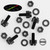 50x Black, Nylon Plastic, Thumbscrews, M5 x 10mm, knurled, Nuts, Washers & Bolts