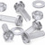 60x Clear Acrylic Pan Head Plastic Screws & Bolts M3 x 10mm, Nuts & Washers