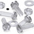60x Clear Acrylic Pan Cross Head M3 x 10 mm Plastic Bolts, Nuts & Washers