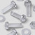 60x Clear Acrylic, Pan Head, M3 x 10mm, Plastic Bolts, Nuts & Washers - Screws