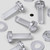 60x Clear Acrylic, Pan Head, M3 x 10mm, Plastic Bolts, Nuts & Washers - Screws