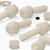 50x Natural, Nylon Plastic, Thumbscrews, M5 x 20 mm, knurled, Nuts, Washers & Bolts