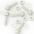50x Natural, Nylon Plastic, Thumbscrews, M5 x 20mm, knurled, Nuts, Washers & Bolts