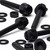 50x Black Nylon Slotted Knurled Thumbscrews M4 x 30mm, Nuts & Washers