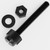 50x Black, Nylon Plastic, Thumbscrews, M4 x 30mm, knurled, Nuts, Washers & Bolts