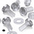 60x Clear Acrylic Pan Cross Head M4 x 10 mm Plastic Bolts, Nuts & Washers