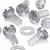 60x Clear Acrylic Pan Head Plastic Screws & Bolts M4 x 10mm, Nuts & Washers