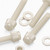 50x Natural Nylon Slotted Knurled Thumbscrews M5 x 30mm, Nuts & Washers