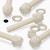 50x Natural, Nylon Plastic, Thumbscrews, M5 x 30mm, knurled, Nuts, Washers & Bolts