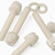 50x Natural, Nylon Plastic, Thumbscrews, M5 x 30 mm, knurled, Nuts, Washers & Bolts