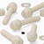 50x Natural, Nylon Plastic, Thumbscrews, M5 x 30mm, knurled, Nuts, Washers & Bolts