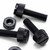 50x Black, Nylon Plastic, Thumbscrews, M6 x 20mm, knurled, Nuts, Washers & Bolts