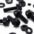 50x Black, Nylon Plastic, Thumbscrews, M6 x 20mm, knurled, Nuts, Washers & Bolts