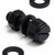 50x Black, Nylon Plastic, Thumbscrews, M6 x 20mm, knurled, Nuts, Washers & Bolts