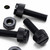 50x Black, Nylon Plastic, Thumbscrews, M6 x 20 mm, knurled, Nuts, Washers & Bolts