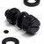 50x Black, Nylon Plastic, Thumbscrews, M6 x 20mm, knurled, Nuts, Washers & Bolts