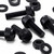 50x Black, Nylon Plastic, Thumbscrews, M6 x 20 mm, knurled, Nuts, Washers & Bolts