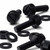 50x Black, Nylon Plastic, Thumbscrews, M6 x 20mm, knurled, Nuts, Washers & Bolts