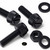 50x Black, Nylon Plastic, Thumbscrews, M6 x 20mm, knurled, Nuts, Washers & Bolts