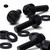 50x Black, Nylon Plastic, Thumbscrews, M6 x 20mm, knurled, Nuts, Washers & Bolts