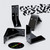 4x Reinforced Angled L Brackets, Black Acrylic + 40x M5 Bolts, Right Angle Bracket