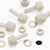 50x Natural Nylon Slotted Knurled Thumbscrews M3 x 10mm, Nuts & Washers