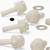 50x Natural Nylon Slotted Knurled Thumbscrews M3 x 10mm, Nuts & Washers