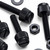 50x Black, Nylon Plastic, Thumbscrews, M4 x 20mm, knurled, Nuts, Washers & Bolts