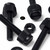 50x Black Nylon Slotted Knurled Thumbscrews M4 x 20mm, Nuts & Washers