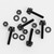 50x Black, Nylon Plastic, Thumbscrews, M4 x 20mm, knurled, Nuts, Washers & Bolts
